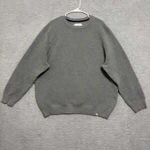 Gray Ribbed Crew Neck Pullover Sweater Size XXXL Workwear Neutral